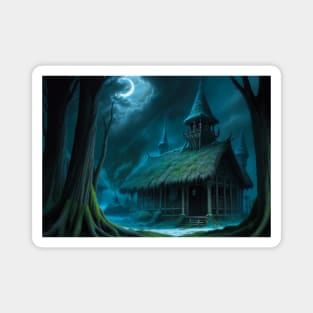 Moon Over a Witch's Cottage Magnet