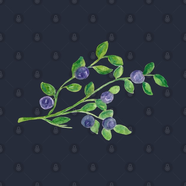 Blueberries - delicious harbinger of late summer by Elena Ehrenberg