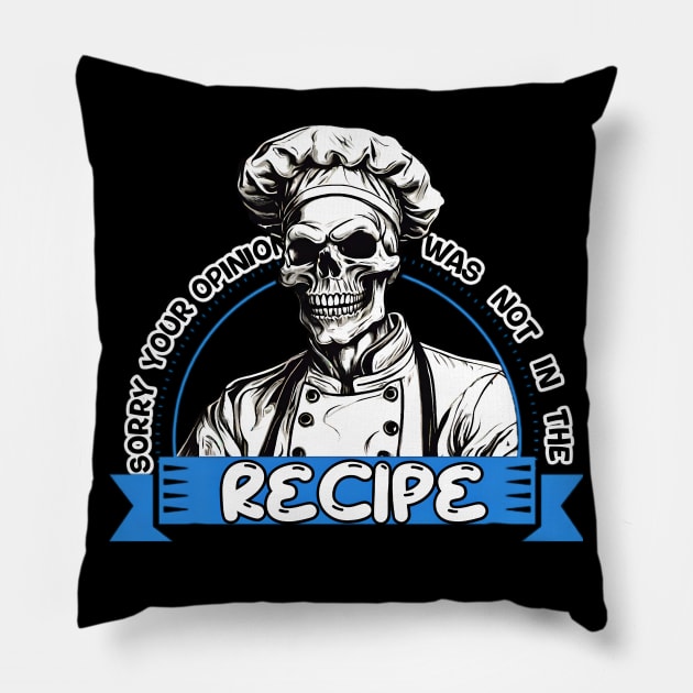 Chef Humor funny mood saying Pillow by Fadedstar