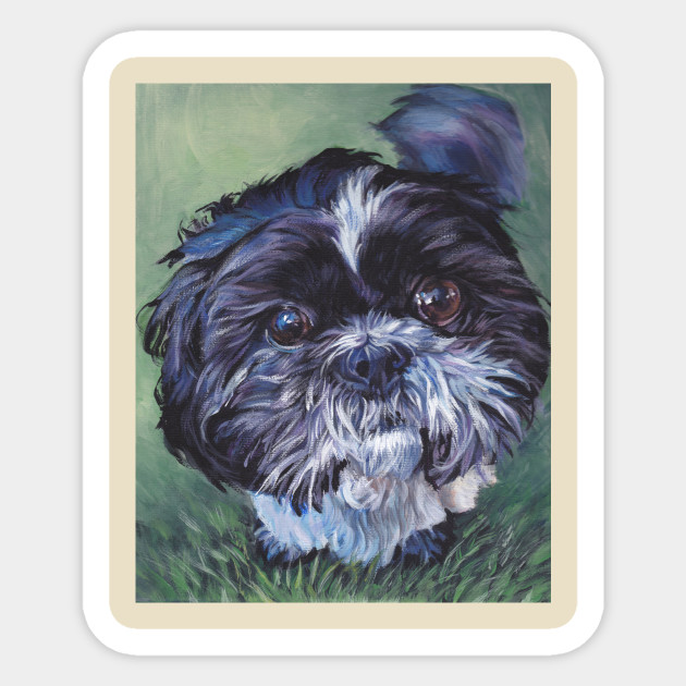 Shih Tzu Fine Art Painting Shih Tzu Sticker Teepublic