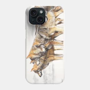 United We Stand wolf pack drawing Phone Case