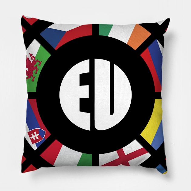 European Union Countries Flags Pillow by c1337s