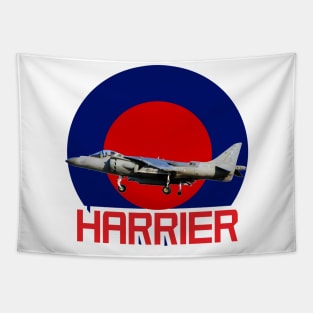 Harrier Jump jet in RAF Roundel Tapestry