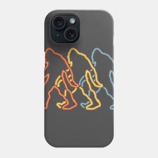 80s Retro Neon Sign Bigfoot Hunter 80's Gift Phone Case