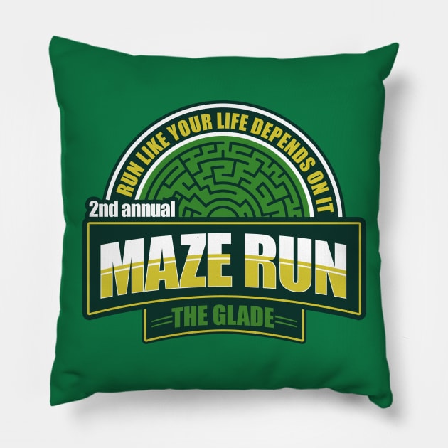 Maze Run 5K Pillow by fishbiscuit