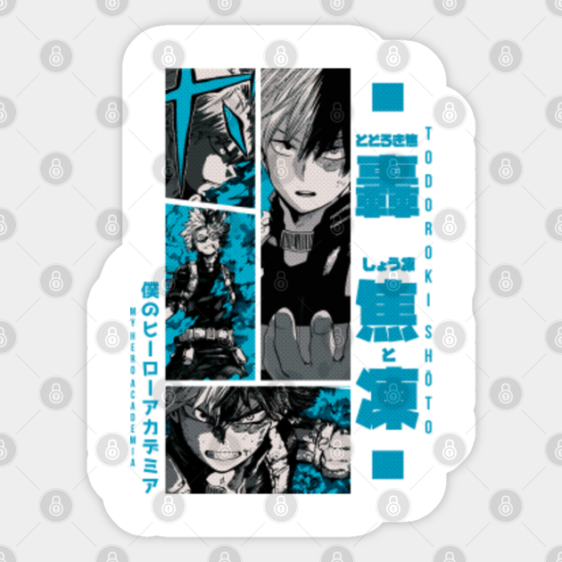 Todoroki My Hero Academia Manga Panel Design V2 White Todoroki Sticker Teepublic Boku no hero academia lore: todoroki my hero academia manga panel design v2 white