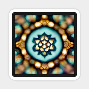 Stained glass fractal Mandala pattern Magnet