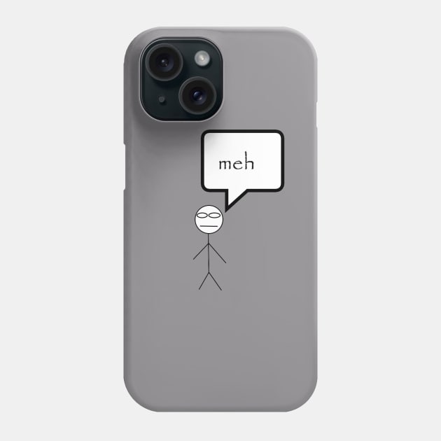 Meh Stickman Phone Case by logjammer