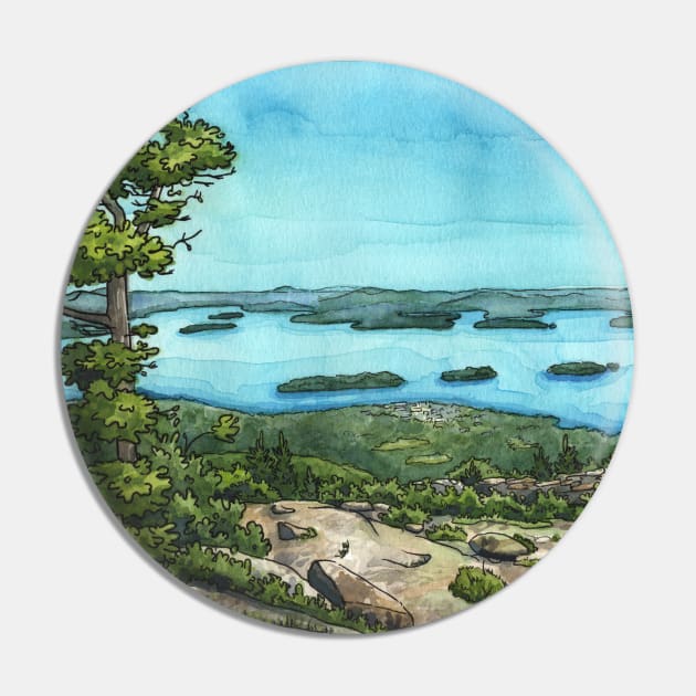 Cadilac Mountain View in Acadia National Park Pin by meganrenaeart