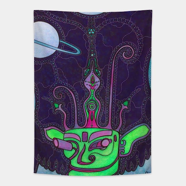 Time Is Irrelevant Tapestry by Suzie of Earth