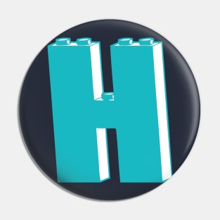 THE LETTER H, by Customize My Minifig Pin