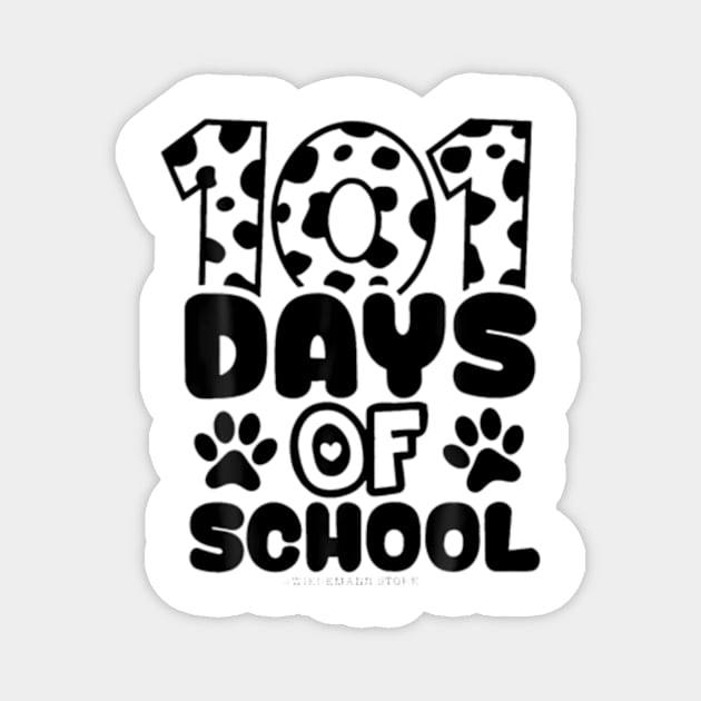 100 Days Of School Dog Boys Dalmatian Girls 100 Days Smarter Magnet by Cristian Torres