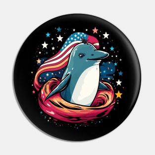 Patriotic Narwhal Pin