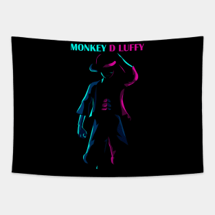 Monkey D Luffy lineart style Tapestry