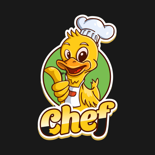 Duck chef mascot by zwestshops