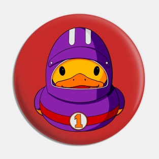 Racing Car Driver Rubber Duck Pin