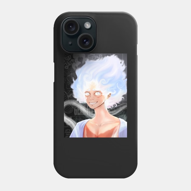Gear 5 Luffy graphic Phone Case by Scribble-LeviJo