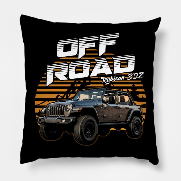 Jeep Wrangler Rubicon 392 jeep car offroad name Pillow by Madisen Harvey