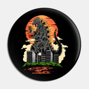 Ramen Zilla kaiju funny parody Pin