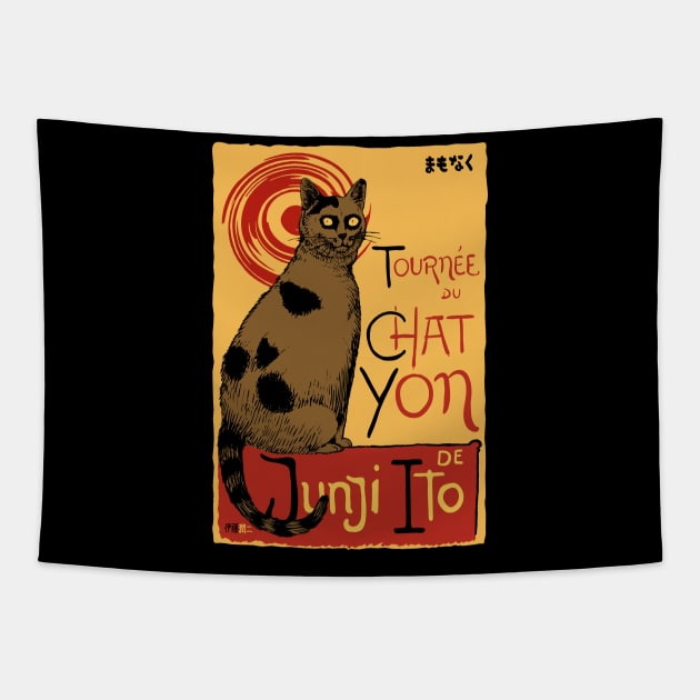 Chat Yon - Black Shirt Tapestry by demonigote