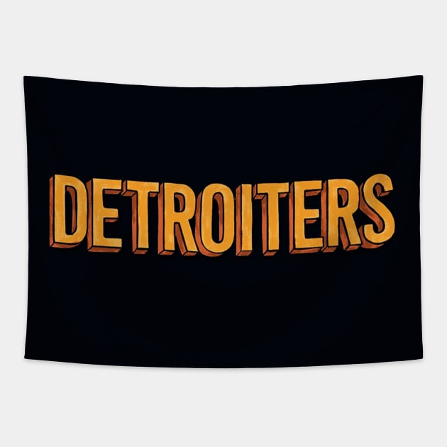 Detroiters Tapestry by Michelle Hoefener 