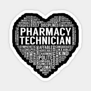 Pharmacy Technician Heart Magnet