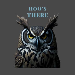 Great Horned Owl Funny Hoo's There T-Shirt