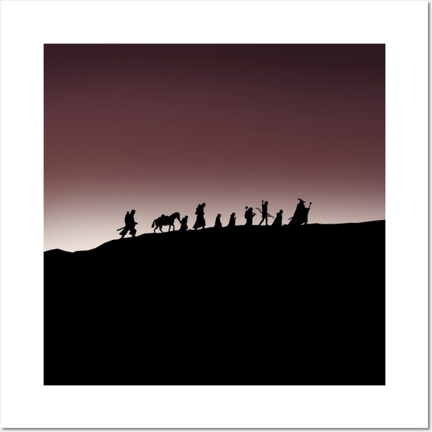 — Lord of the Rings fellowship silhouette with