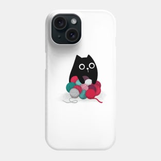 Cat and Yarn Stash Phone Case