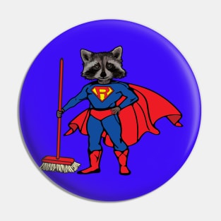 Super Raccoon Pin