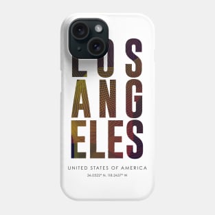 Los Angeles city typography Phone Case