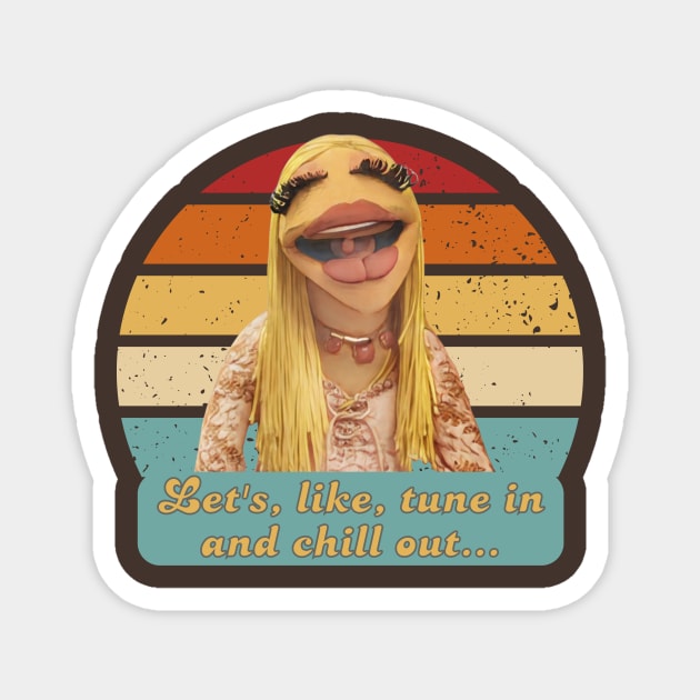 Janice Hippie Band Member Retro Puppet Icon Magnet by WearablePSA