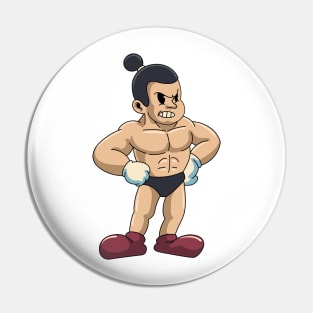 Body Builder Man Pin