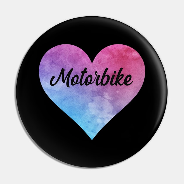 Motorbike girl watercolor heart sticker. Perfect present for mother dad friend him or her Pin by SerenityByAlex