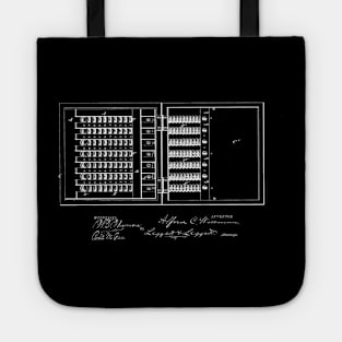 Calculator Vintage Patent Drawing Tote