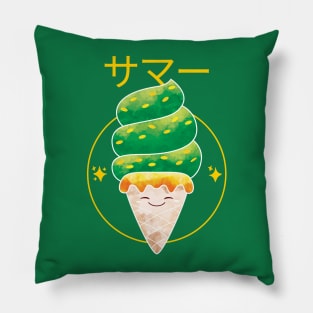 Green Tea Matcha Kawaii Ice cream Pillow