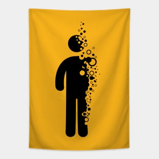 Meme Tapestry, Funny Simple Stickman with Cool Expression and Like