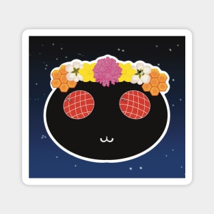 Mothman flower Crown starry night Magnet