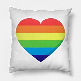 Rainbow Heart Pillow