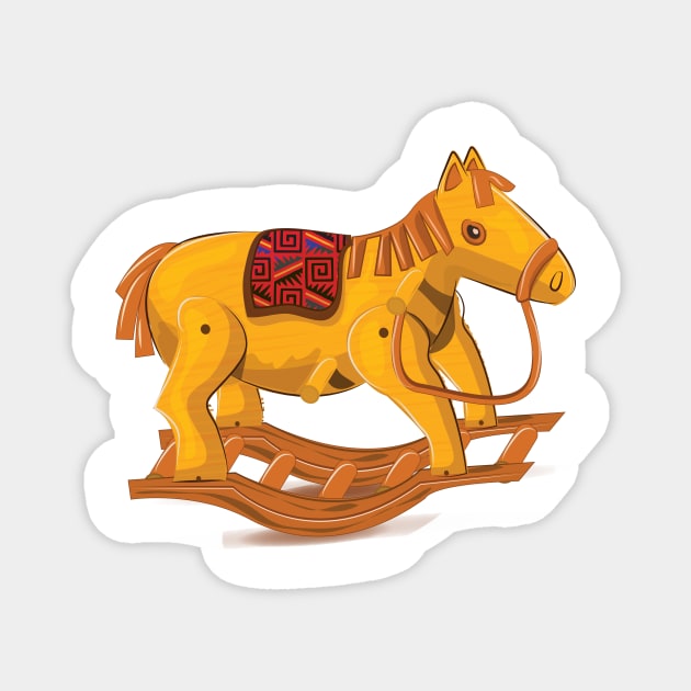 Rocking Horse Magnet by nickemporium1