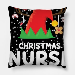 Christmas Nurse Crew ELF Hat Reindeer Merry Christmas Gift Pillow