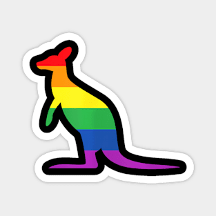 Kangaroo Pride Rainbow Flag Australian Lgbt Pride Month Magnet