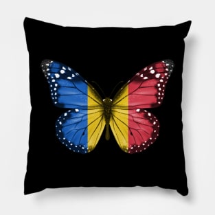 Chadian Flag  Butterfly - Gift for Chadian From Chad Pillow