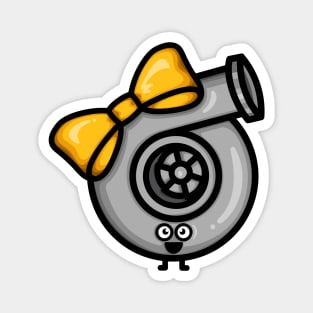 Cutest Turbo - Gold Bow Magnet