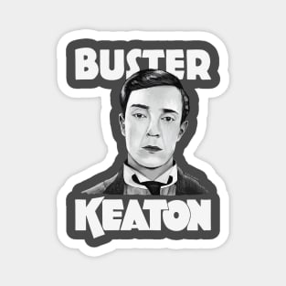 Buster Keaton Illustration Portrait by burro tees! Magnet