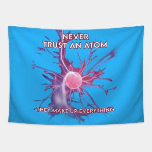 Physics science humor joke Blue Tapestry