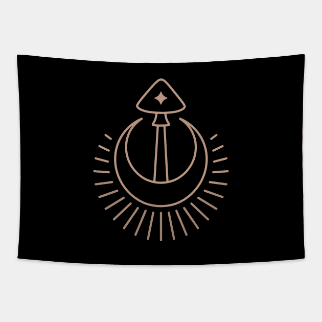 Mushroom. Fungi symbol. Tapestry by Yeroma