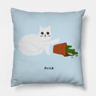 Prick (black caption) Pillow