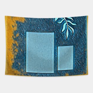 Abstract Blue and Yellow Design Tapestry