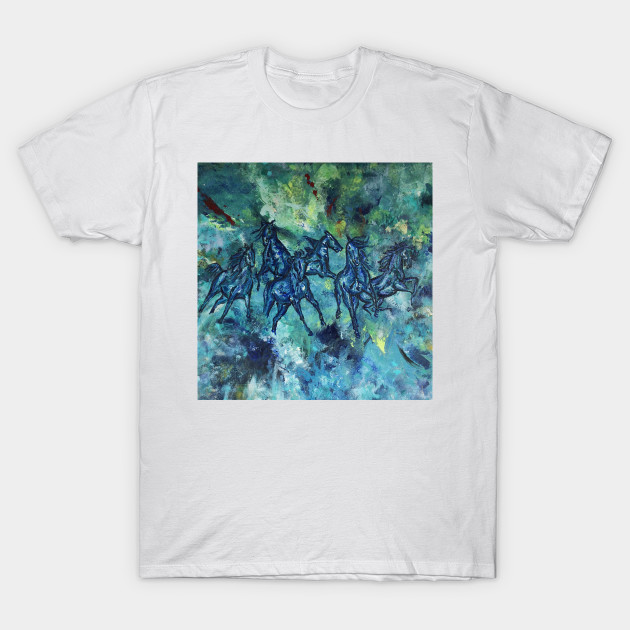Hidden Horses Painting Horses T Shirt Teepublic